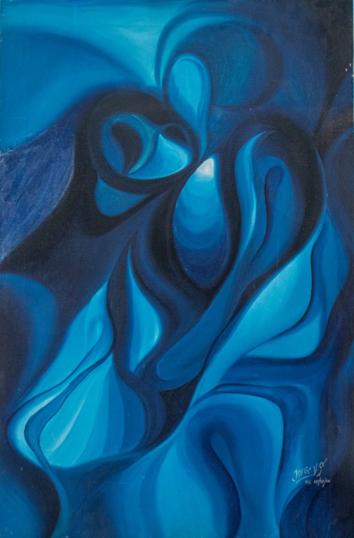 JORGE VARGAS ABSTRACT IN BLUE OIL 2bb713