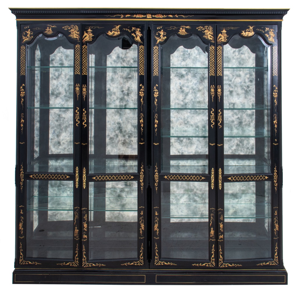 CHINOISERIE PARCEL GILT BLACK LACQUER 2bba1f