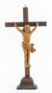 SPANISH COLONIAL WOODEN CHRIST 2bbb11