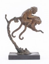 GEORGES LAVROFF BRONZE MONKEY COUPLE 2bc0a0