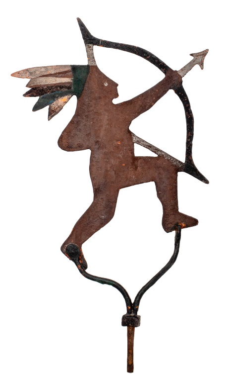 PAINTED IRON NATIVE AMERICAN FIGURAL