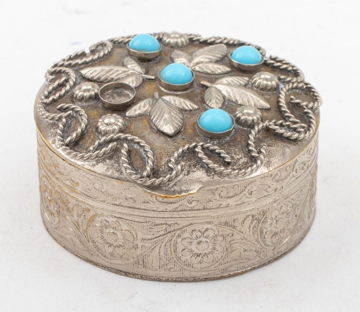 TURQUOISE MOUNTED PERUVIAN SILVER 2bc2fb