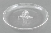 STEUBEN CRYSTAL SERVING PLATE WITH HANDLE