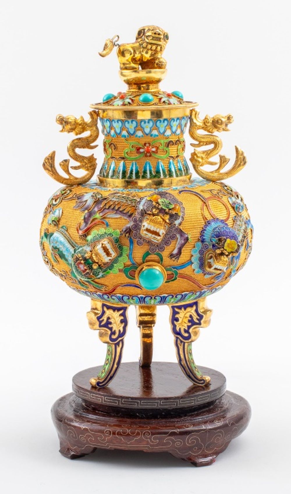 CHINESE VERMEIL ENAMEL COVERED 2bc440