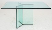 MODERN GLASS RECTANGULAR DINING TABLE