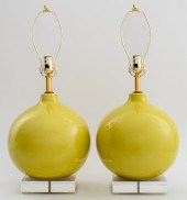MODERN CERAMIC & LUCITE TABLE LAMPS,
