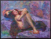 JAMES PATRICK MAHER NUDE WOMAN OIL ON