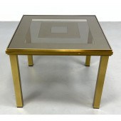 Brass Framed Occasional Side Table with