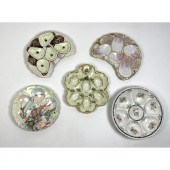 Collection 5 Antique Porcelain Oyster