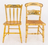 AMERICAN FOLK ART STYLE PAINTED CHAIRS,