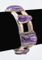 VINTAGE TAXCO MEXICAN STERLING AMETHYST