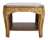 FRENCH ART DECO PARCEL-GILDED TABLE,