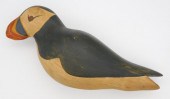 TWO WOODEN DECOYS, TO INCLUDE: PETER
