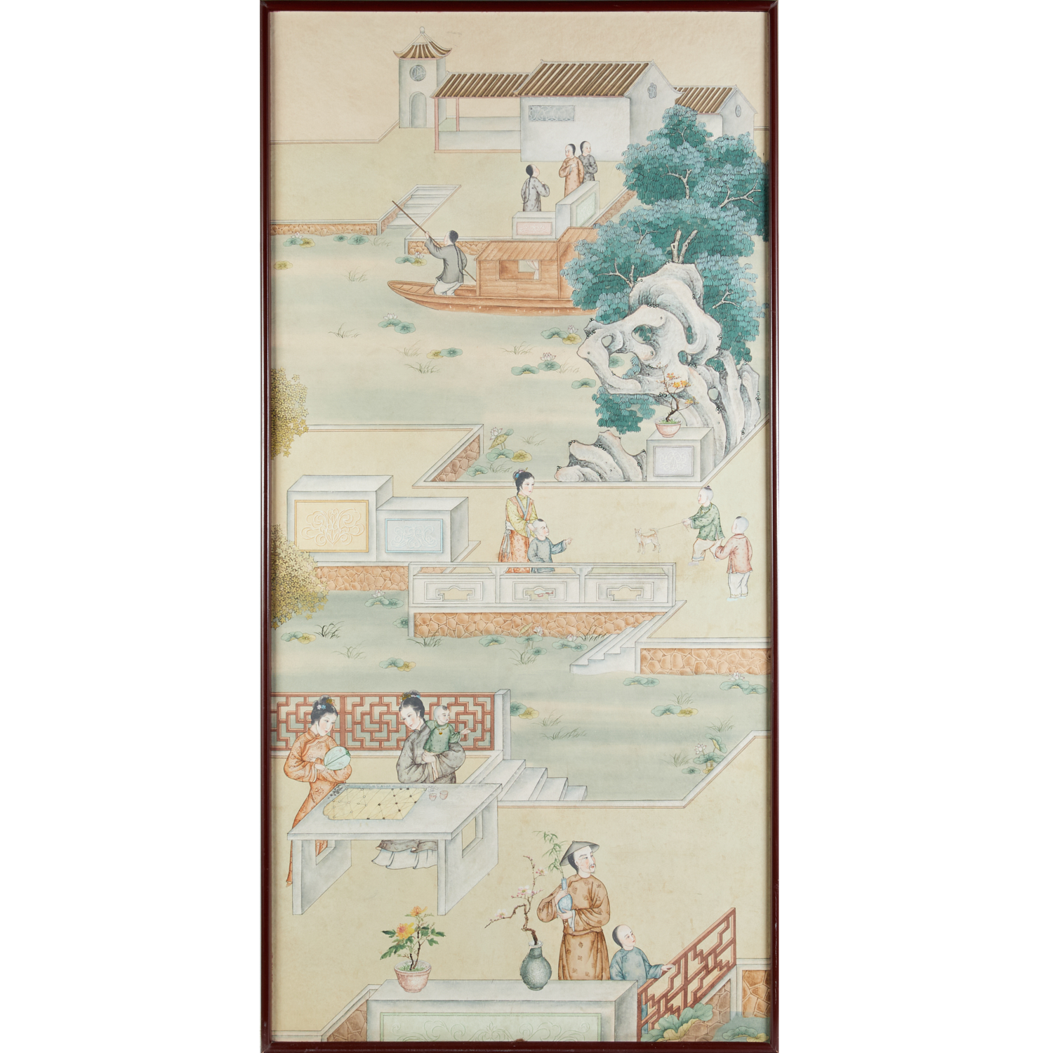 CHINESE SCHOOL, LARGE SCROLL PAINTING Qing