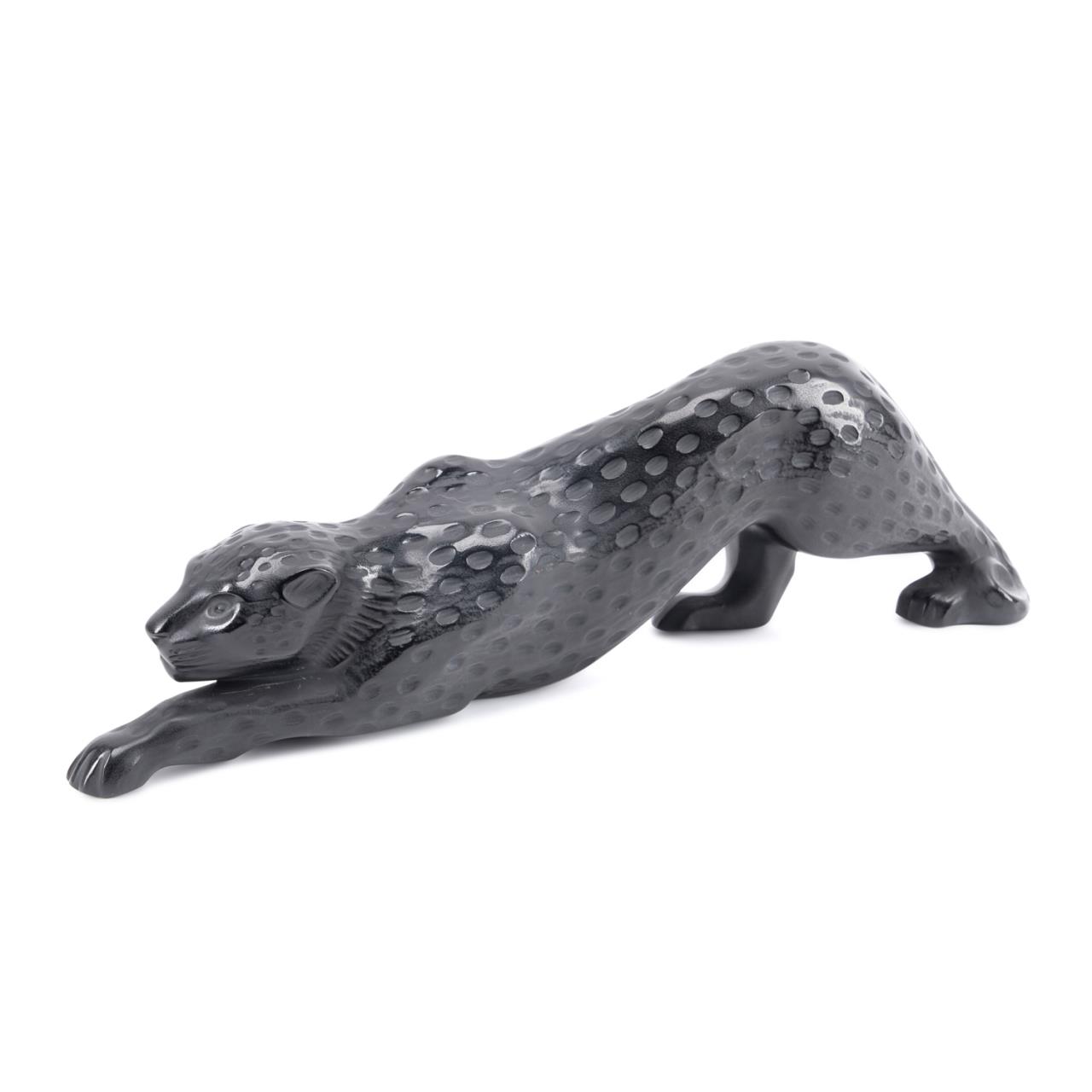 LALIQUE ZEILA BLACK PANTHER FIGURE 2bfd9b