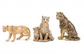 3PCS JAY STRONGWATER JUNGLE CAT FIGURINES