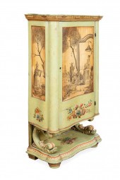 VENETIAN STYLE CHINOISERIE PAINTED GREEN