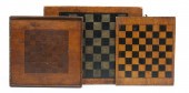 THREE AMERICAN DECORATED GAMEBOARDS.