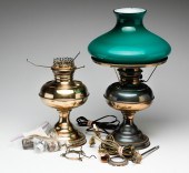 TWO AMERICAN RAYO LAMPS AND PARTS. Late