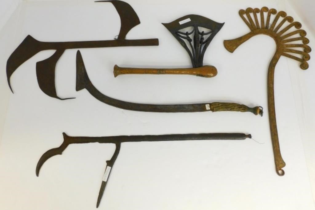 FIVE 20TH C AFRICAN WEAPONS TO 2c1981