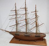 CA. 1920 HANDMADE WOODEN SHIP MODEL