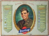 LITHOGRAPHED TIN STERLING BEER ADVERTISING