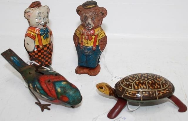 LOT OF 4 TIN LITHOGRAPH WIND UP 2c1dfd
