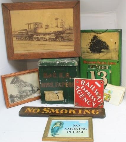 LARGE LOT OF 8 RAILROAD RELATED 2c1f1f