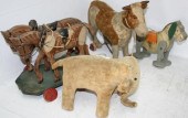 LOT OF 4 ANIMALS TO INCLUDEA WOODEN