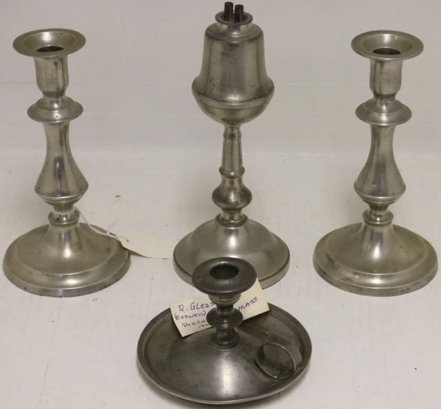 4 EARLY 19TH C AMERICAN PEWTER 2c2266