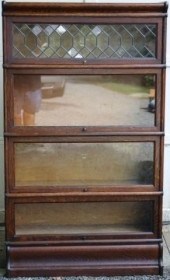 EARLY 20TH C OAK BARRISTER STACKING
