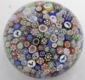 BACCARAT MILLEFIORI PAPERWEIGHT, MARKED