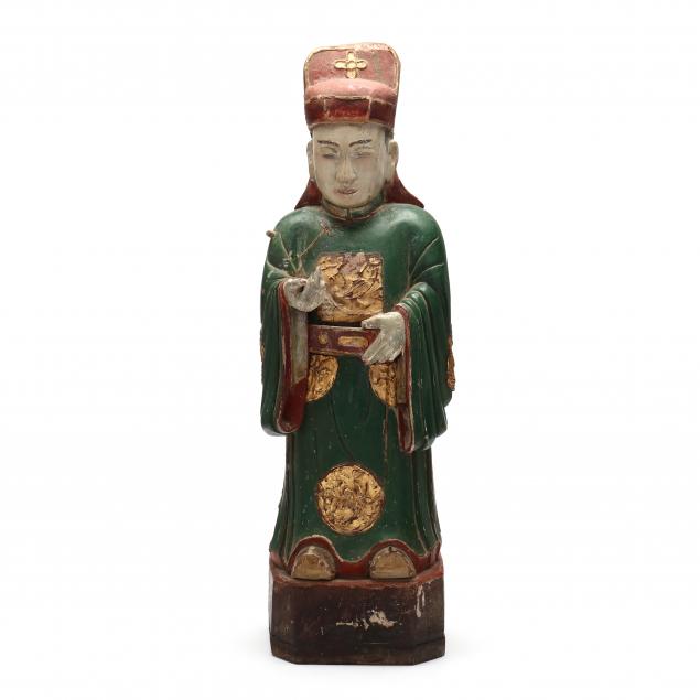 A CHINESE CARVED WOODEN FIGURE 2c513f