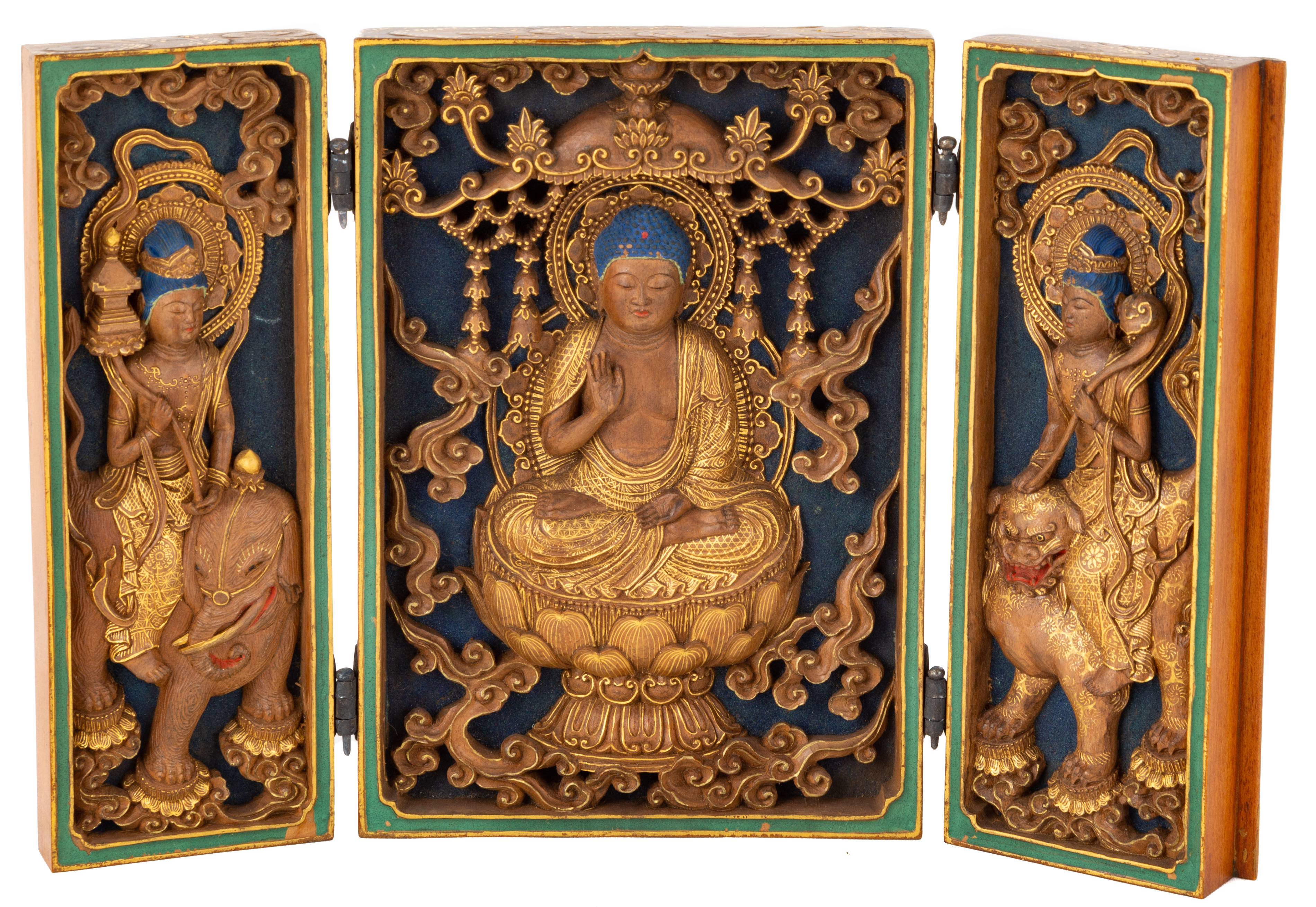 FINE JAPANESE CARVED AND LACQUERED