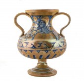 EARLY DERUTA GOLD LUSTRE TWO-HANDLED