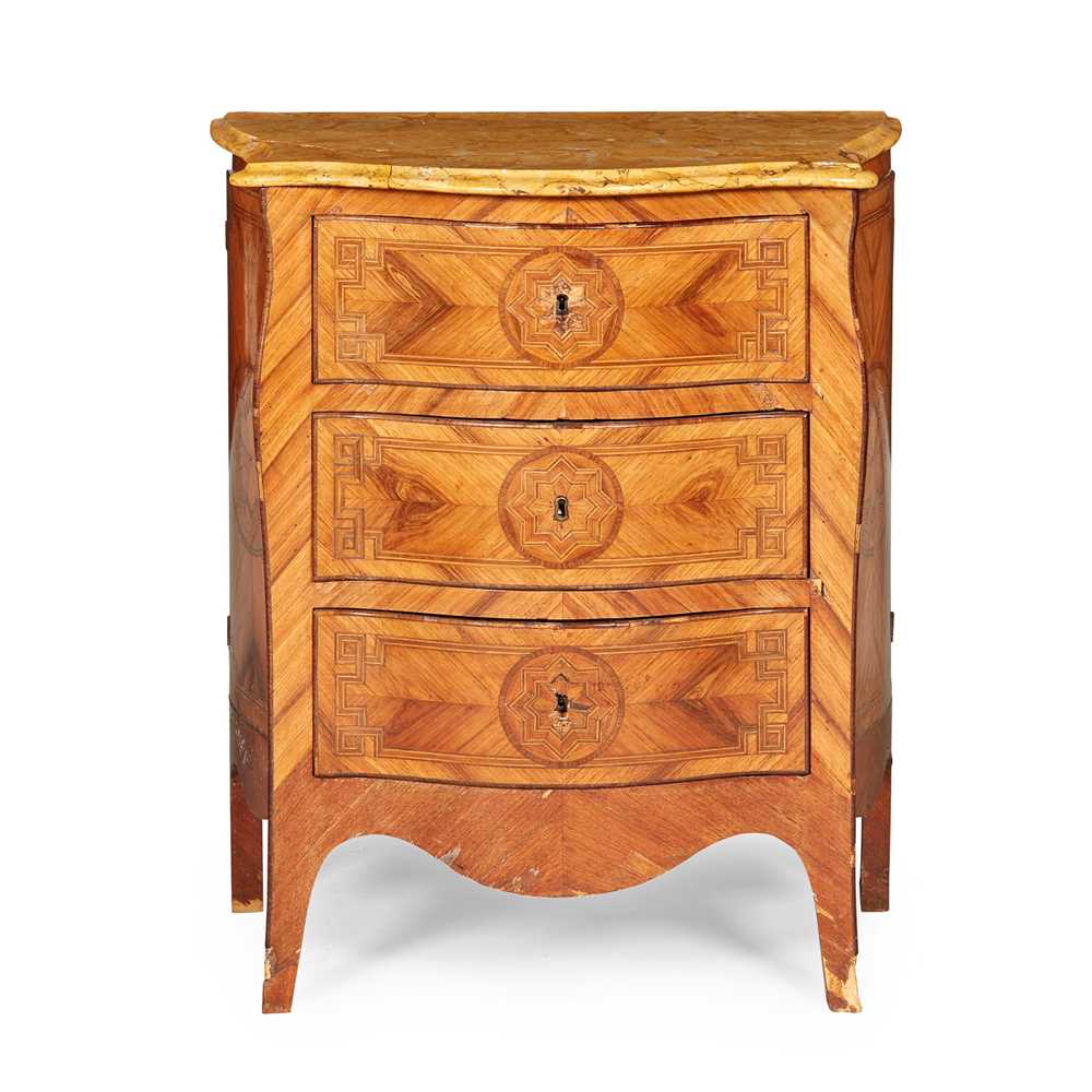 ITALIAN KINGWOOD PARQUETRY COMMODE 19TH 2cca4c