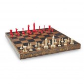 CHINESE CANTON LACQUER GAMES BOARD AND
