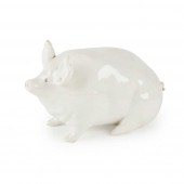 A SMALL WEMYSS WARE PIG
CIRCA 1900 White