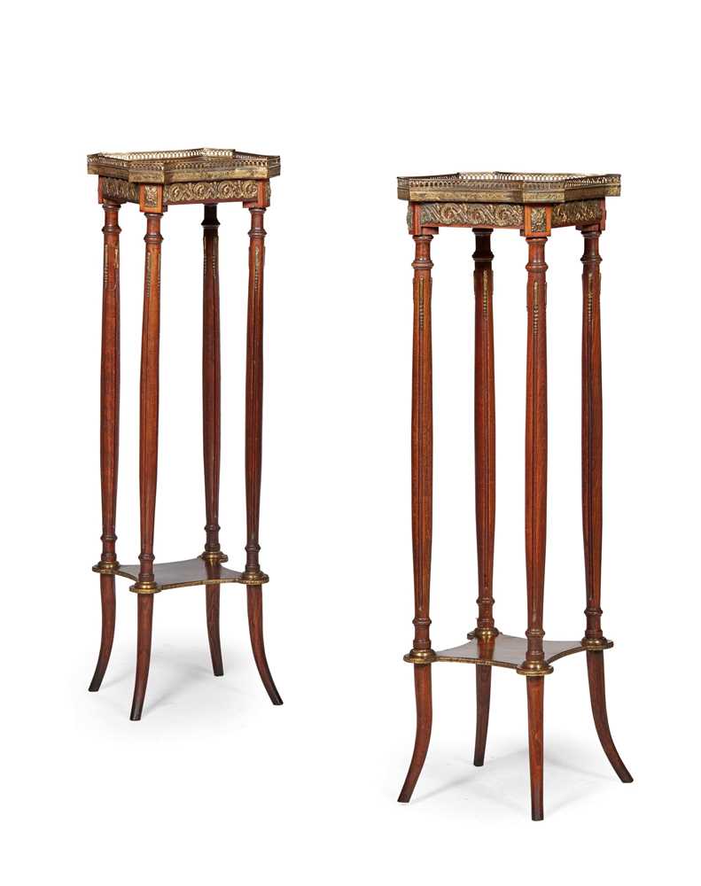 PAIR OF LOUIS XVI STYLE STAINED 2cd519