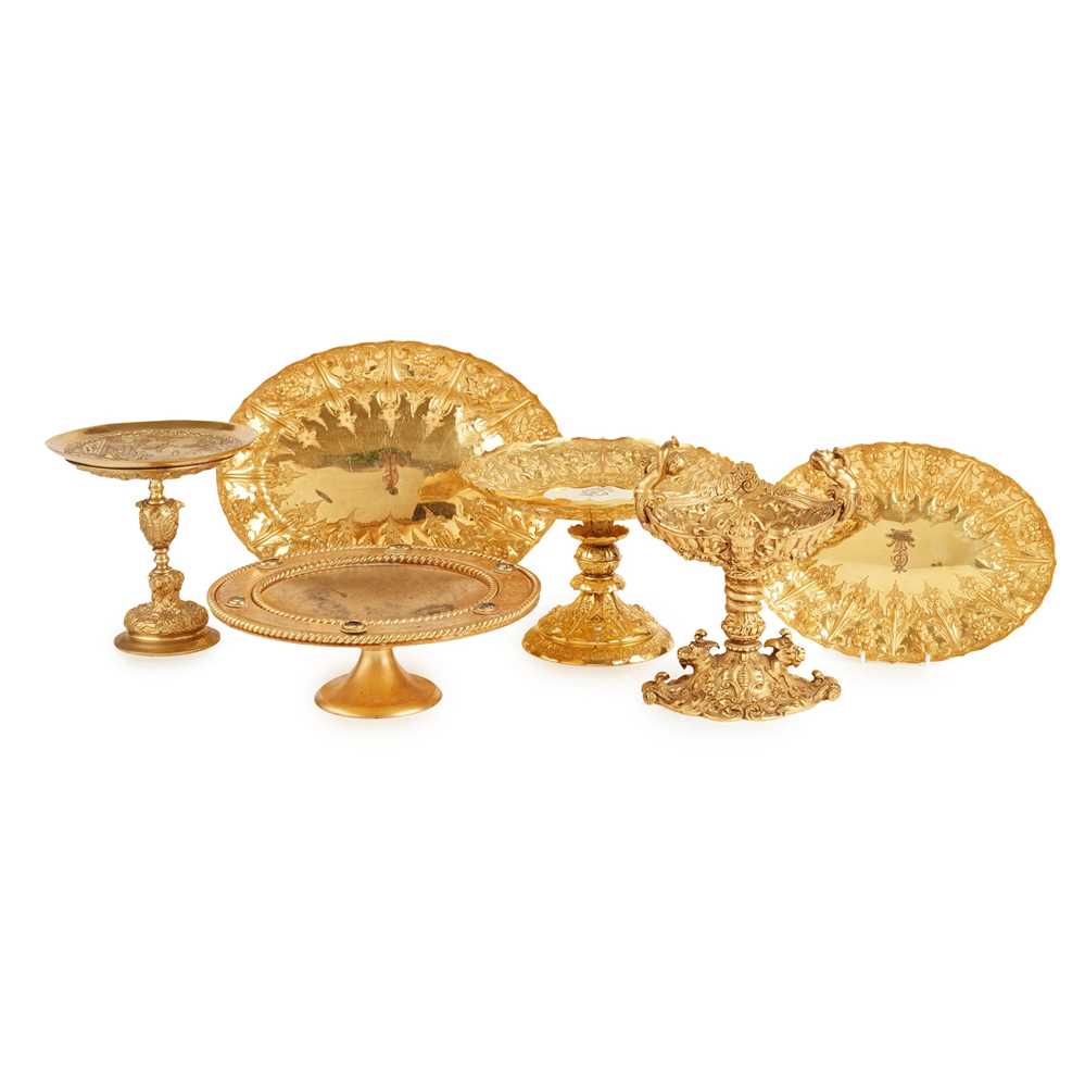 COLLECTION OF GILT AND ORMOLU DISHES 19TH 2cbd2f