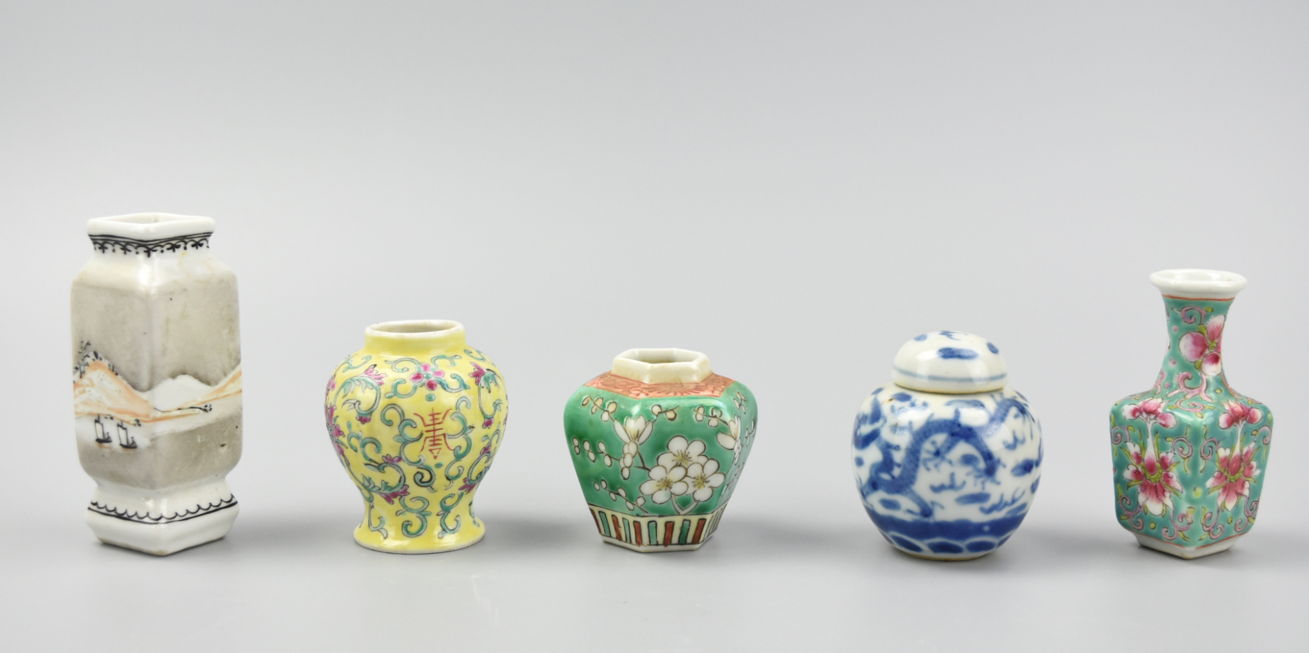 GROUP OF 5 MINIATURE CHINESE 2cf635