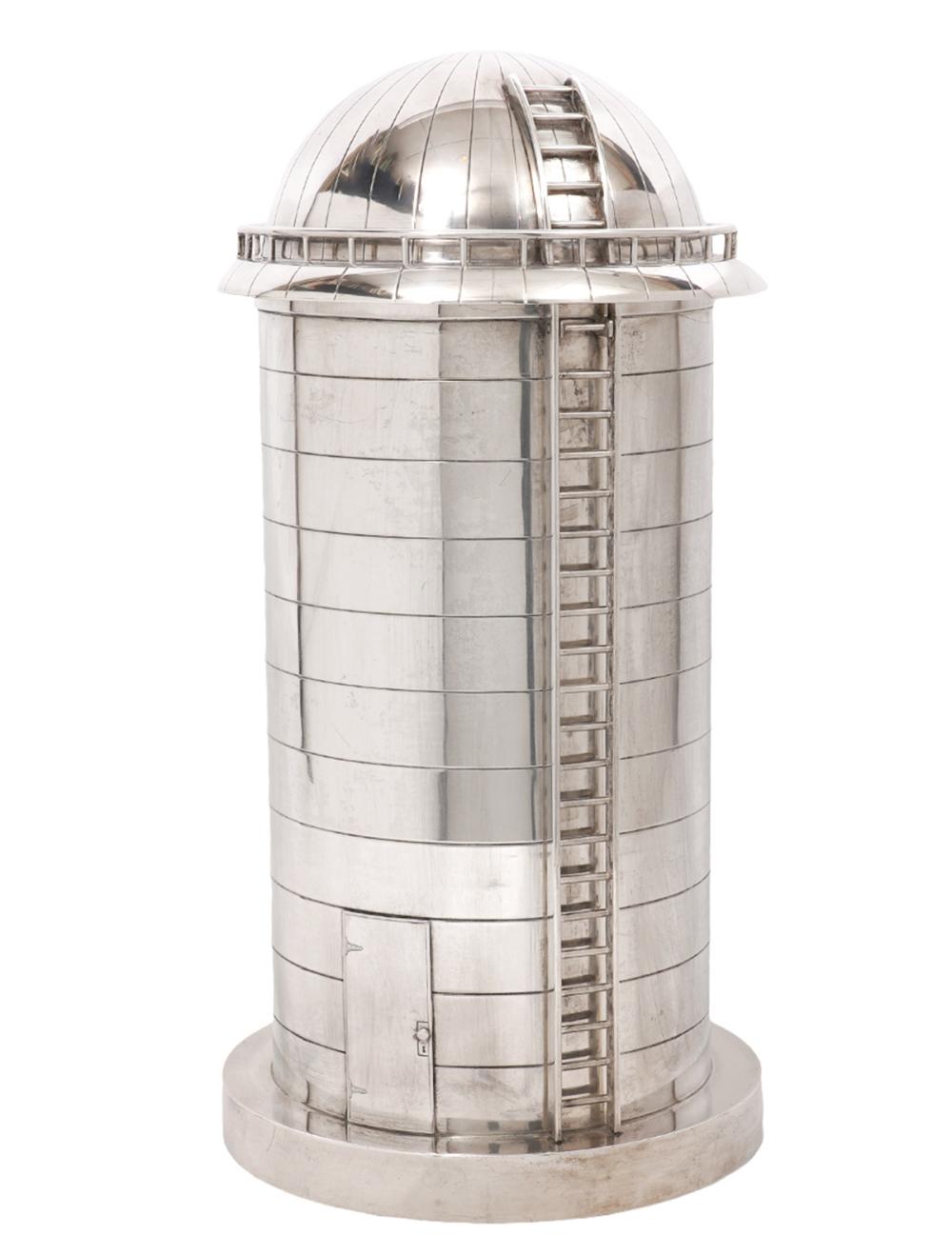 RARE STERLING SILO COCKTAIL SHAKER