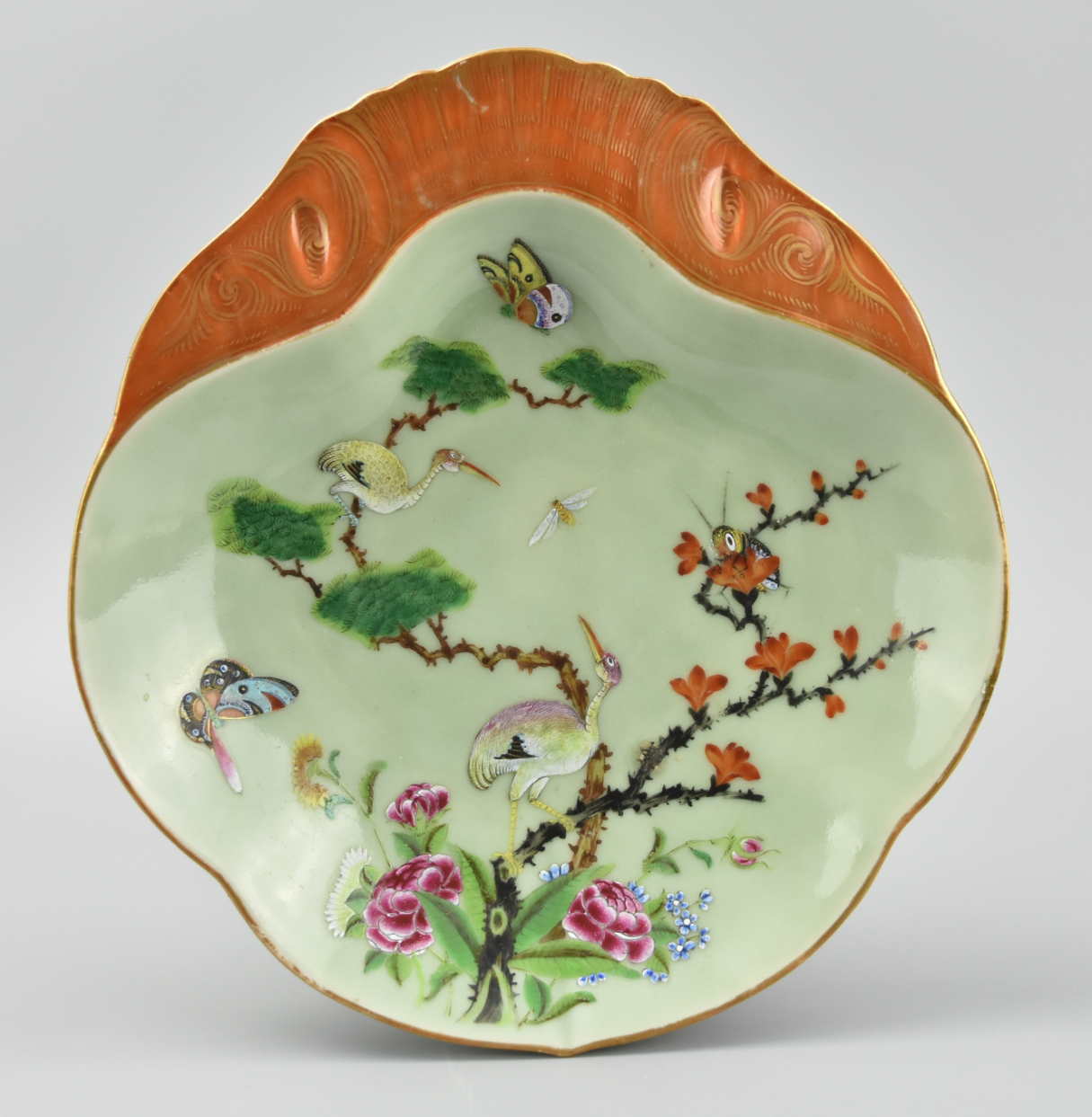 CHINESE LOBED CELADON FAMILLE 2cf738