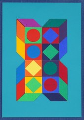 VICTOR VASARELY CUT PAPER COLLAGE 2cfb50
