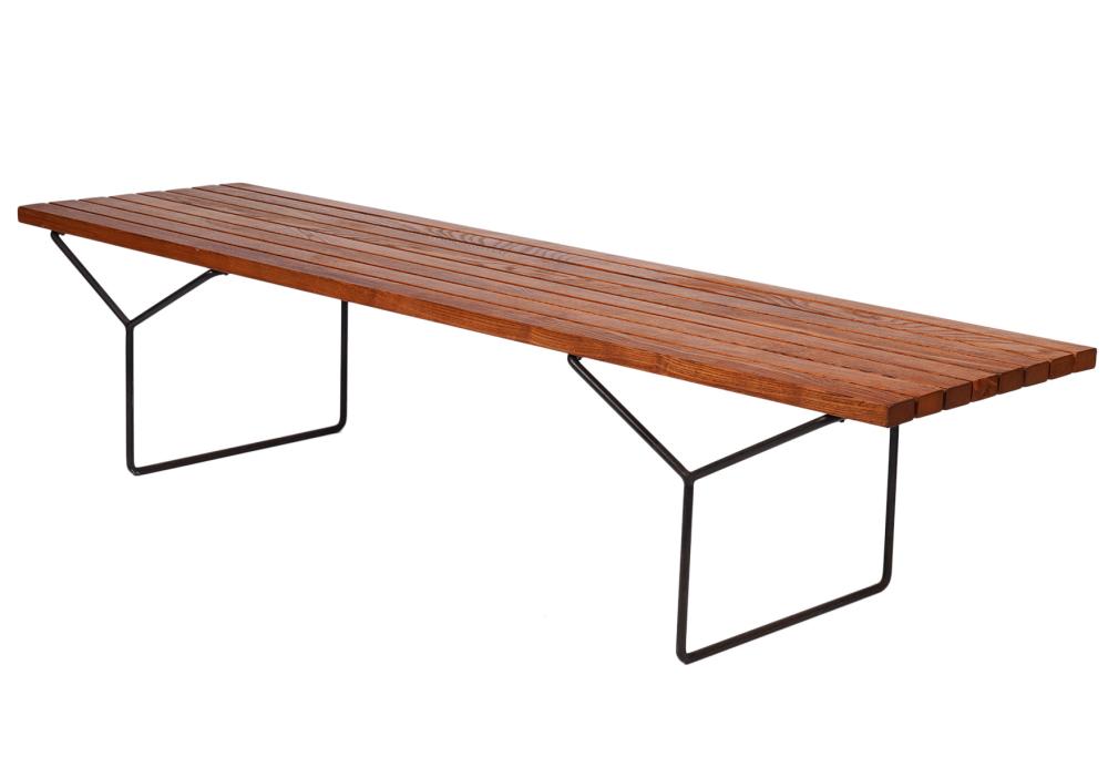 KNOLL VINTAGE TEAK BENCH BY HARRY 2cfb60