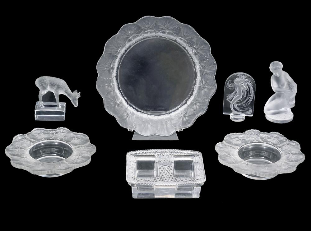 7 PC ASSORTMENT OF LALIQUE CRYSTAL7 2cfd0f