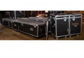 (LOT OF 3) ROAD CASES, LARGEST: 32H