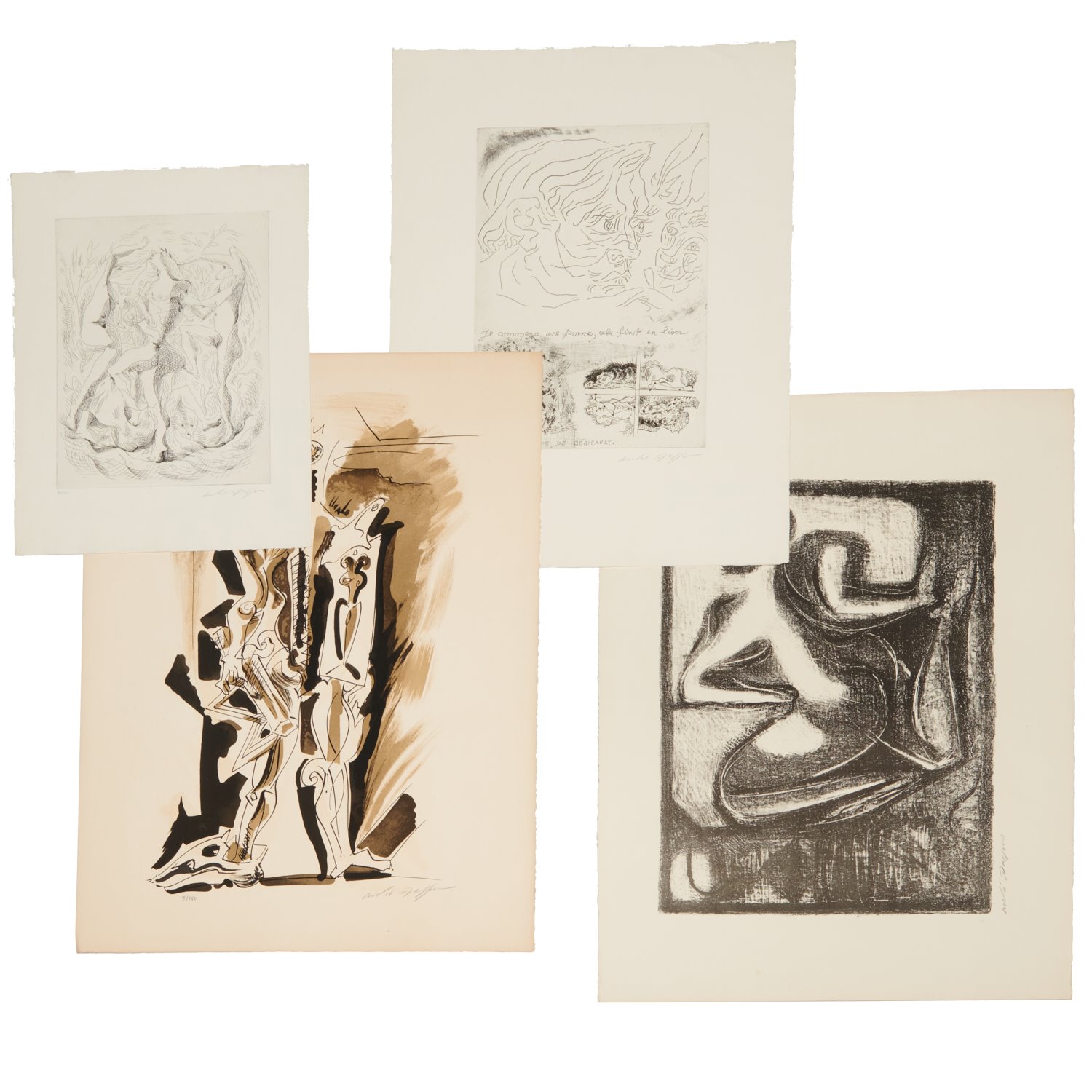 ANDRE MASSON, GROUP OF ETCHINGS