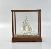 A JAPANESE STERLING SILVER SAILBOAT