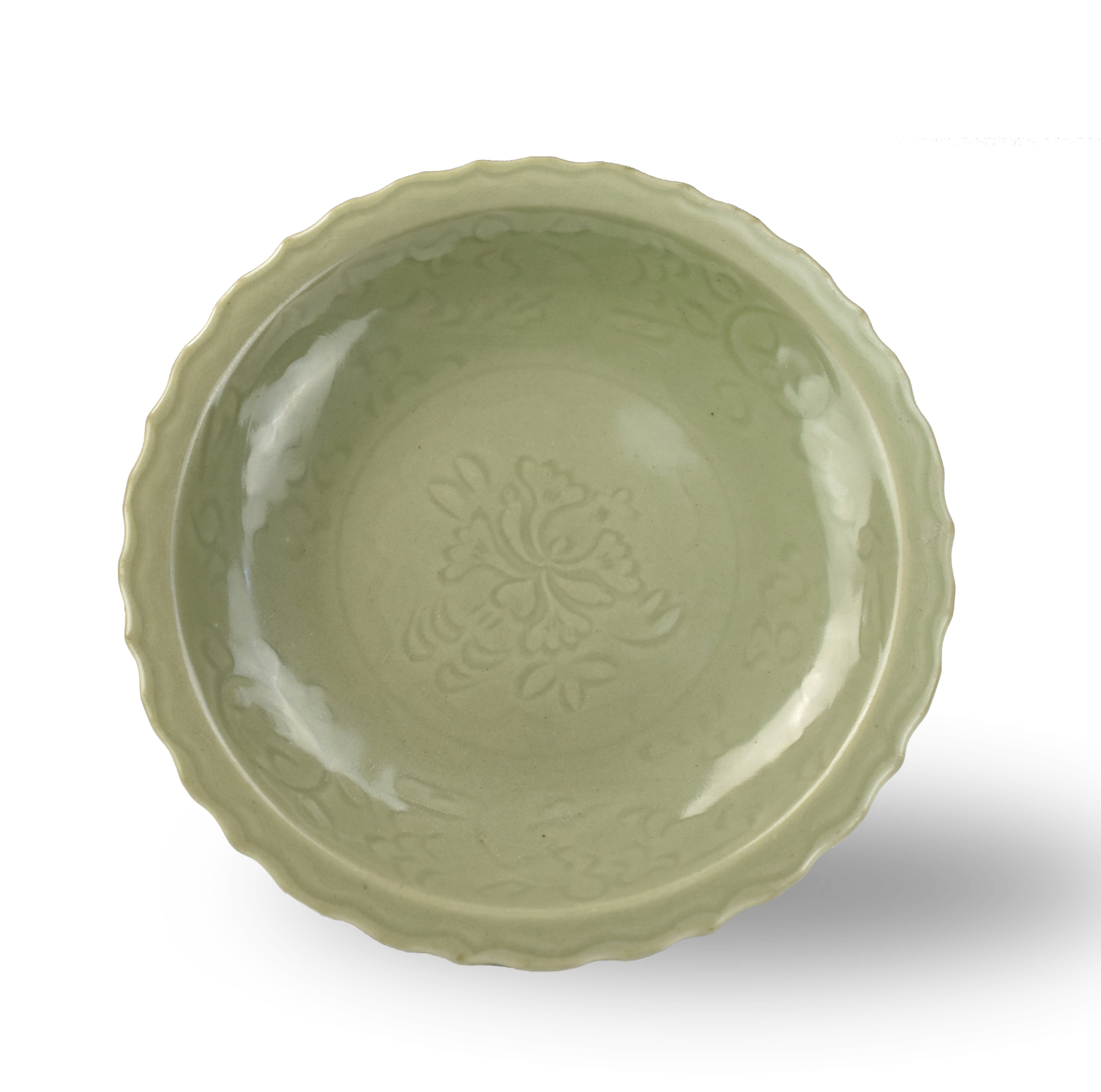 CHINESE CELADON LONGQUAN WARE CHARGER MING 2ce9e6